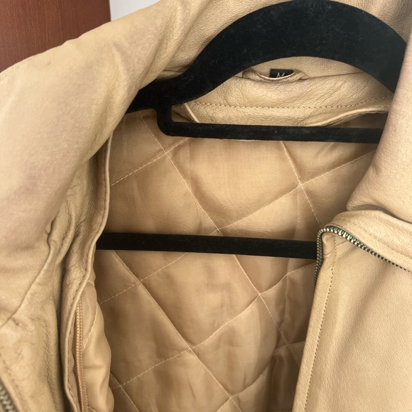 Light Tan Leather Jacket - Picture 2 of 3